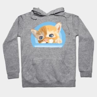 Peek a Boo Cute Little Kitten art Hoodie